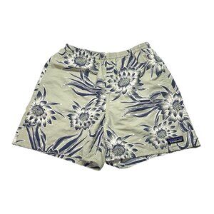 Patagonia Baggies 4” Mesh Lined Green Floral Shorts Size XS Swim Trunks Outdoor